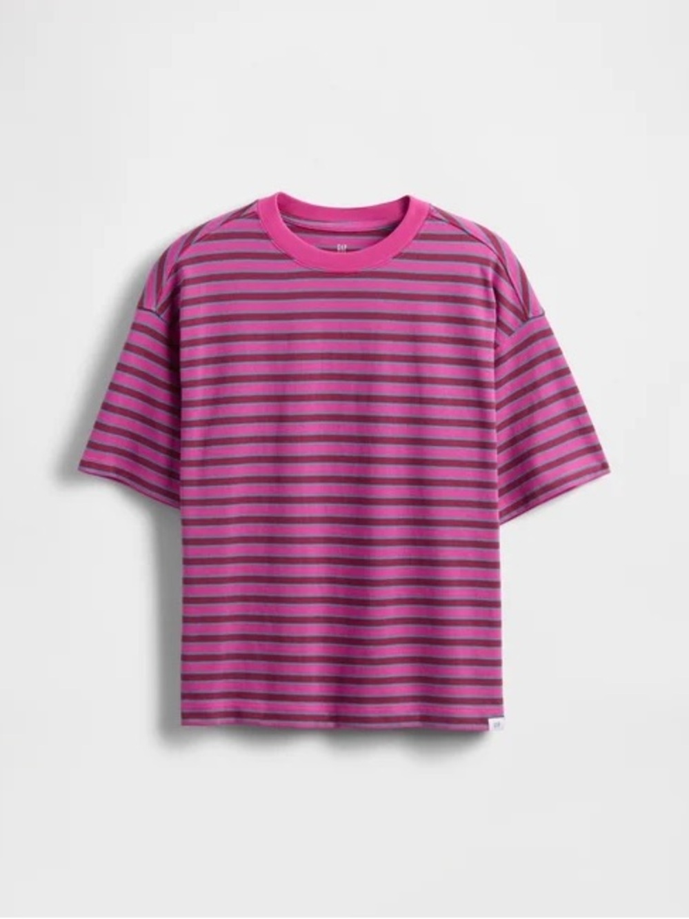 Pink & Purple Striped Short Sleeve Tee